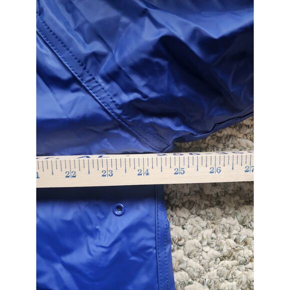 TOTES Classic Flannel Lined Raincoat Large Blue - Picture 4 of 6